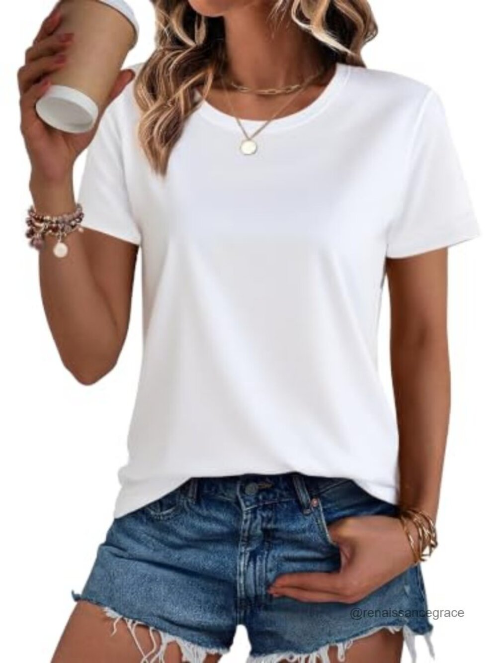 Women's Cotton Short Sleeve Crewneck T-Shirt Casual Basic Tee